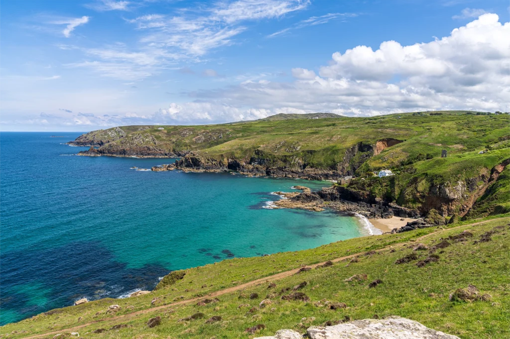 Coastal walks near Zennor with sea cliffs along the West Cornwall coastline